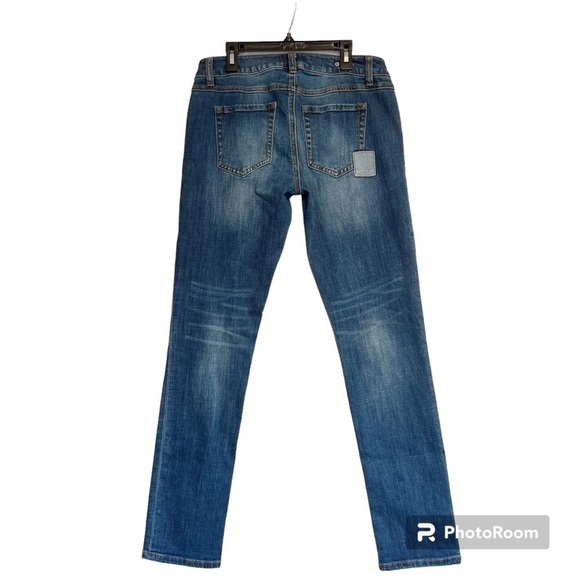 Cabi Patchy Slim Medium Blue Boyfriend Jeans Size 2 - Picture 5 of 12